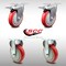 Service Caster 5 Inch SS Red Polyurethane Top Plate Caster Lock Brake 2 Rigid SCC, 2PK SCC-SSTTL20S514-PPUB-RED-2-R-2 - alternate 7